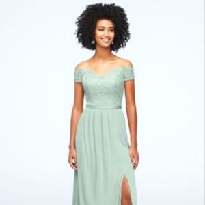 David's Bridal dusty sage size 8 dress